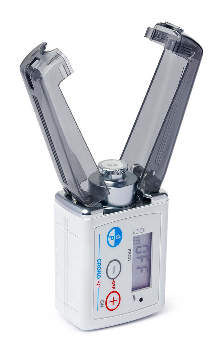 infusion pump Crono SC with open flaps